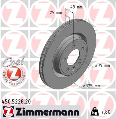 Brzdový kotouč ZIMMERMANN 450.5228.20