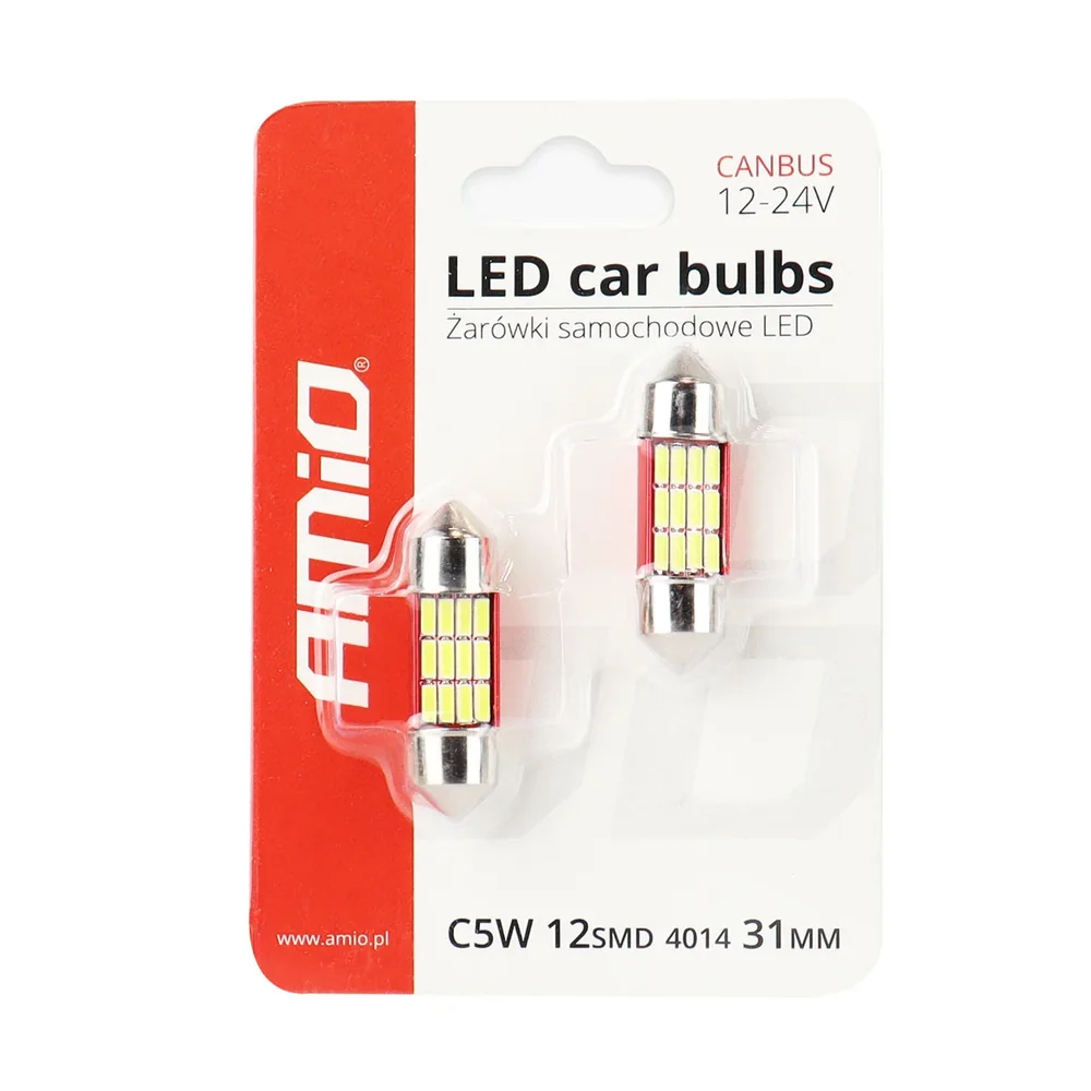 ZAROWKA LED 12V C5W C10W C3W 31MM 12XSMD AMIO 01631 - Obrázek 3