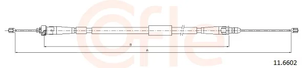 Tazne lanko, parkovaci brzda COFLE 11.6602 – OE 365307515R