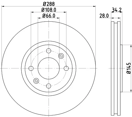 Brzdový kotouč HELLA 8DD355107-841