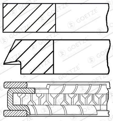 Sada pistnich krouzku GOETZE ENGINE 08-425700-00 – OE 11257562457