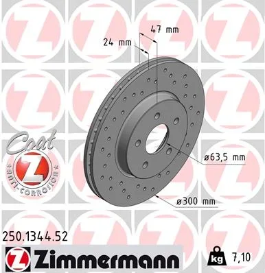 Brzdový kotouč ZIMMERMANN 250.1344.52