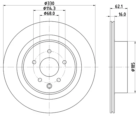 Brzdový kotouč HELLA 8DD355133-291 – OE 43206JK600
