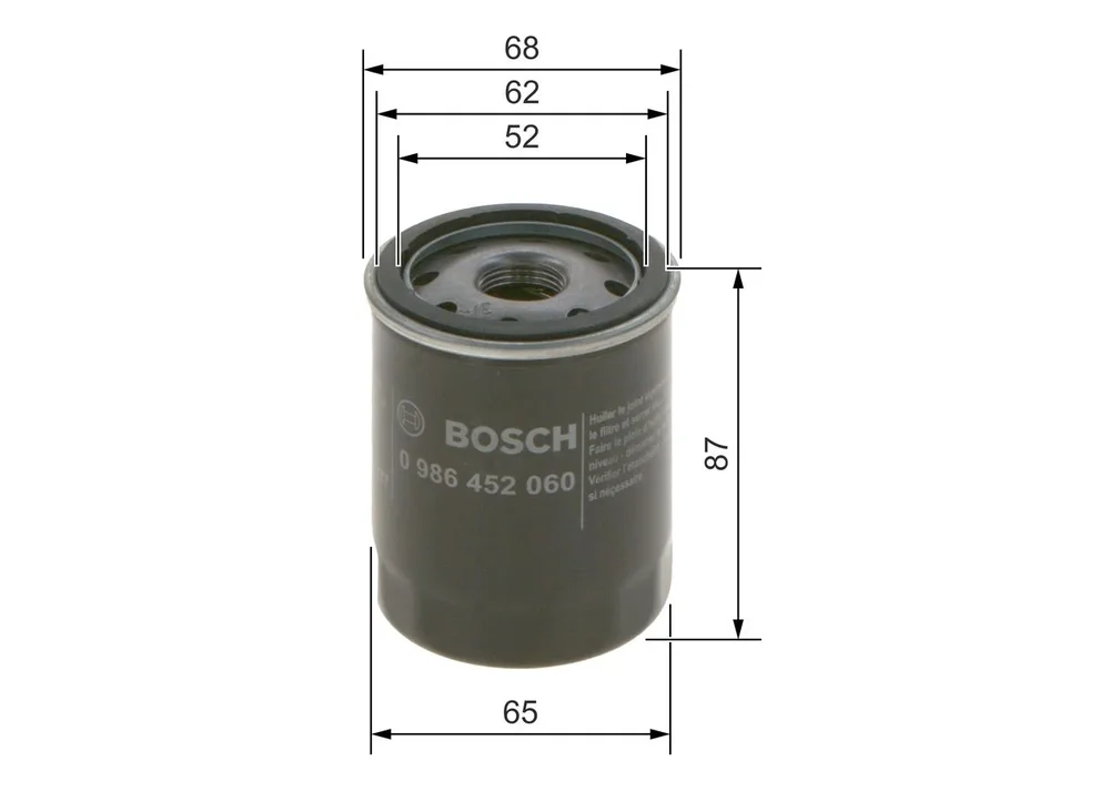 BO 0986452060 Filtr olejový BOSCH