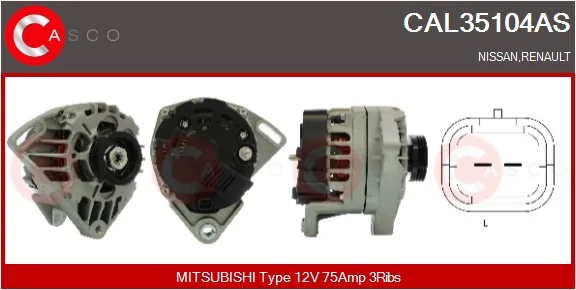 generátor CASCO CAL35104AS