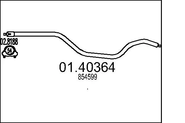 Výfuková trubka MTS 01.40364 – OE 854599