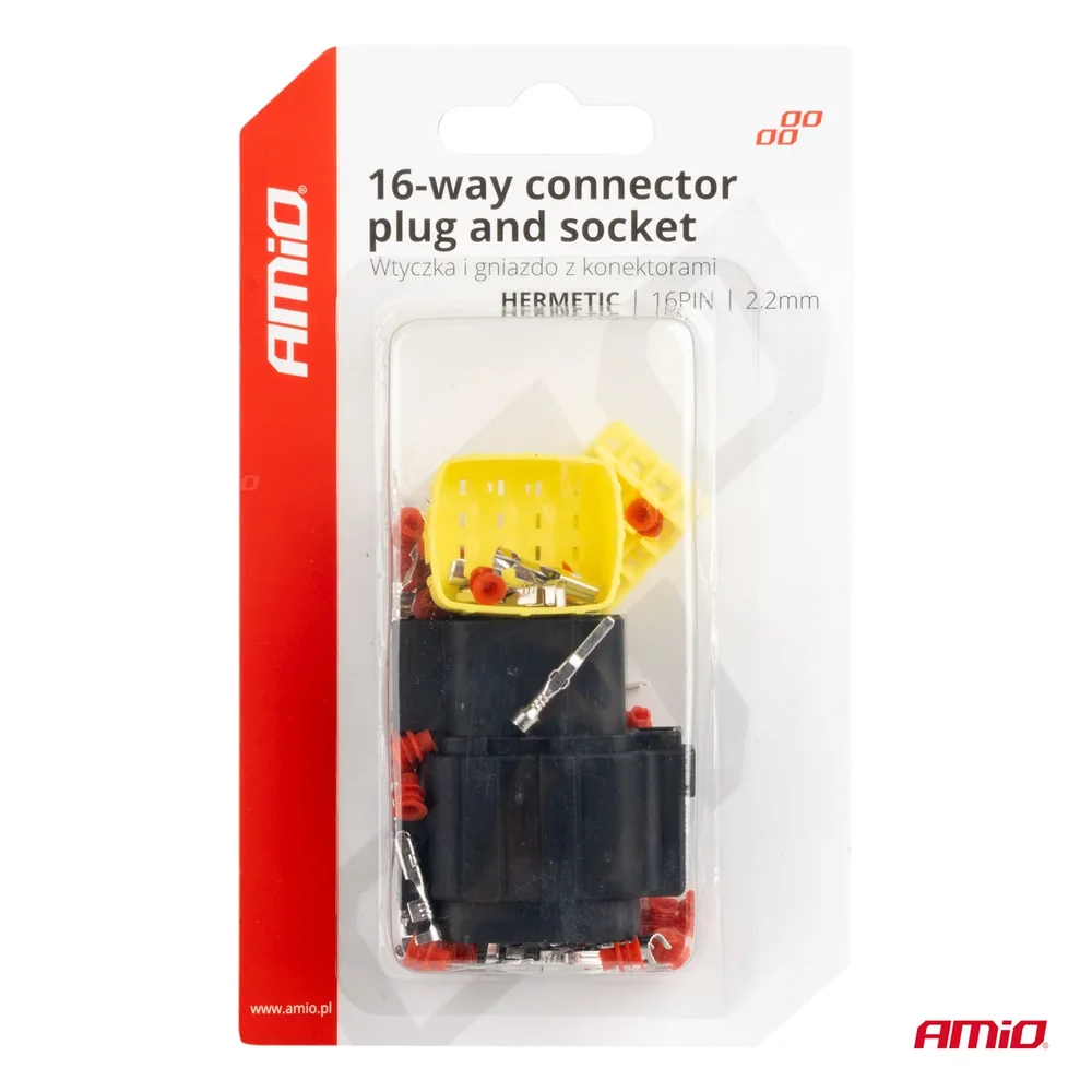 Sada elektrických konektorů vodotěsných 16 PIN 2,2 mm AMiO-04353 - Obrázek 5