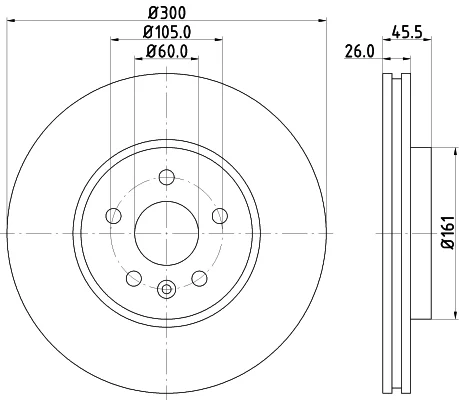 Brzdový kotouč HELLA 8DD355118-391