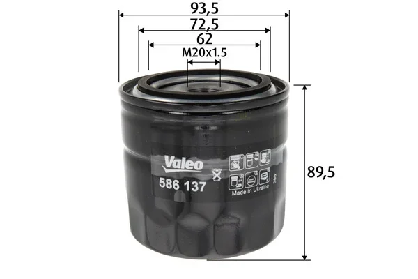 Olejový filtr VALEO 586137