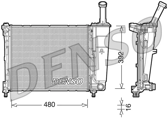 Chladič, chlazení motoru DENSO DRM13016