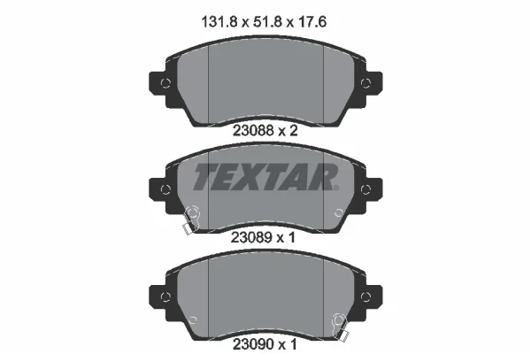 Sada brzdových destiček, kotoučová brzda TEXTAR 2308801