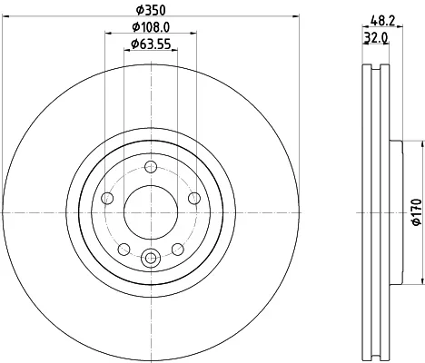 Brzdový kotouč HELLA 8DD355132-471 – OE T4N1803