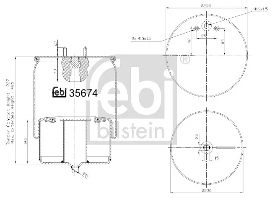 Mech, pneumaticke odpruzeni FEBI BILSTEIN 35674