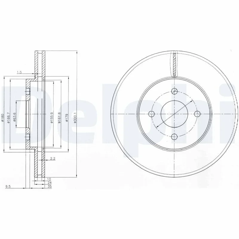 Brzdový kotouč DELPHI BG3742