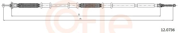 Tazne lanko, parkovaci brzda COFLE 12.0736 – OE 51750480